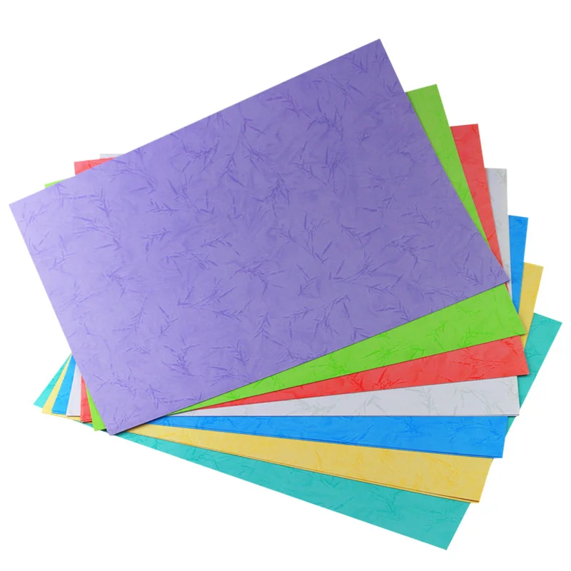 A4 paper 180g Greeting Card Birthday paper DIY album bamboo leaf flat leather binding cover 5 pieces book binding supplies