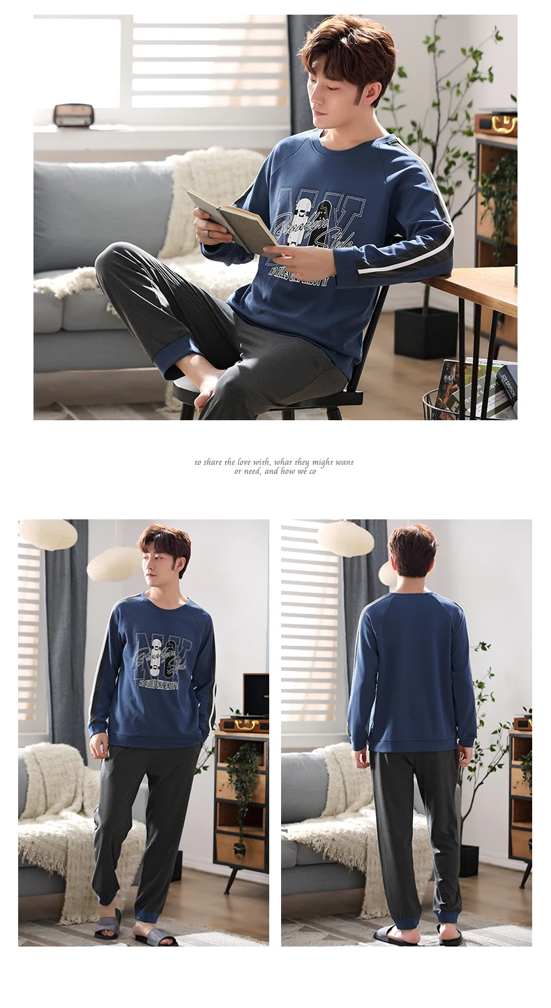 Модный пеньюар Hombre хлопок высокого качества Loungewear шикарная пижама с принтом Большие размеры большие пижамы мужские пижамы 3xl 4xl 5xl