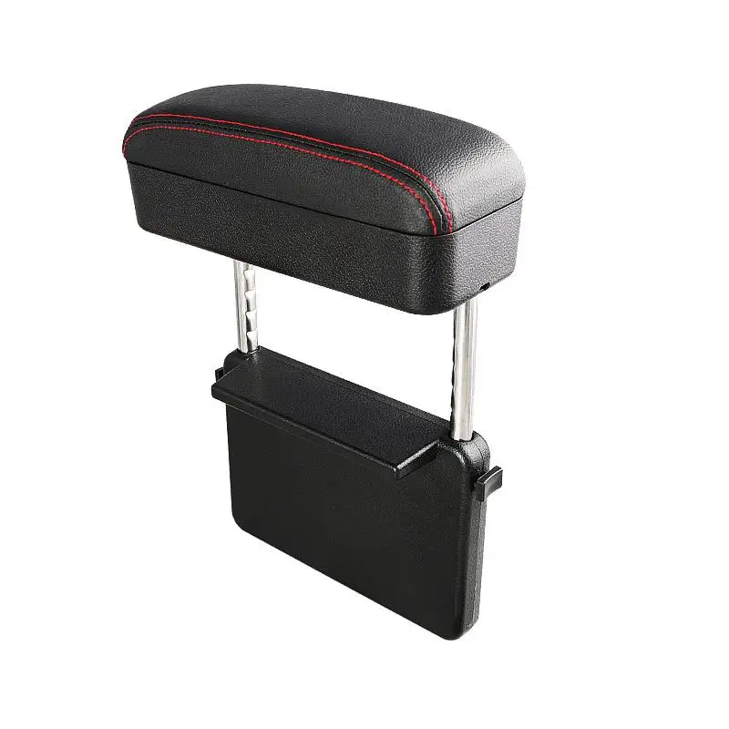 Органайзер для автомобильных сидений, ящик для хранения сидений, интерьерная сумка, автомобильный подлокотник, локоть, поддержка для беспроводной зарядки, аксессуары - Название цвета: Red Line and Black