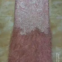 Стиль африканская кружевная ткань высокого качества французские кружева с блестками ткань дизайн нигерийская кружевная ткань вышивка Свадебный FHD-925