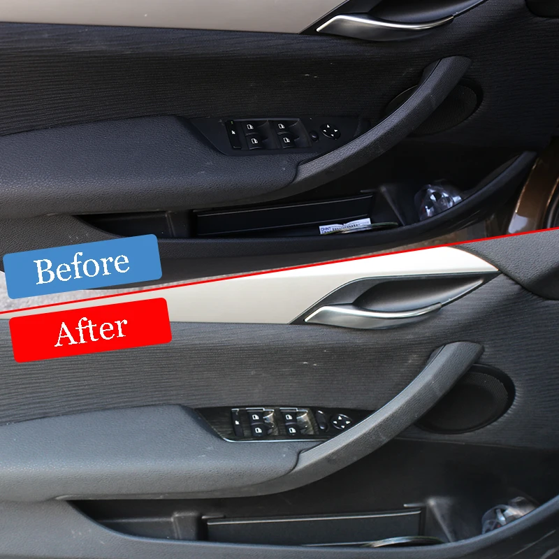 Черная деревянная ABS кнопка подъема окна автомобиля рамка отделка для BMW X1 E84 2011- автомобильные аксессуары