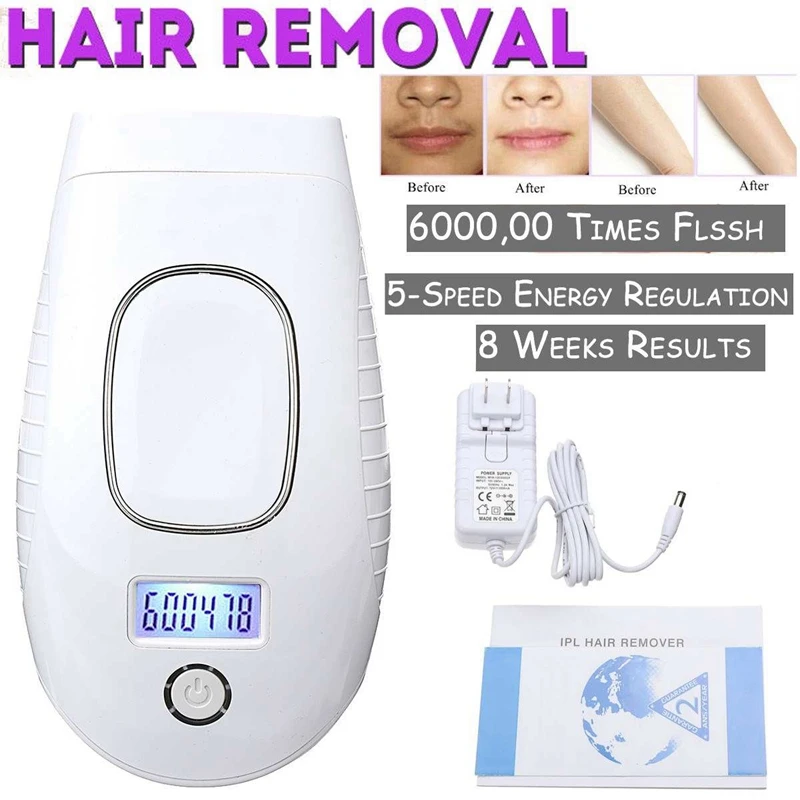 

US Plug Epilator Female Facial Epilator Hair Removal Device Hair Removal Liquid Crystal Display Photon Painless Hair Removal B