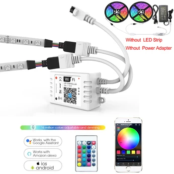 

RGB Wifi Controller For 2835 5050 RGB LED Strip Lights DC12-28V LED 24 Key IR Remote Mini Wifi LED RGB Strip Controller D30