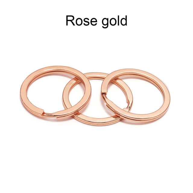 25 28 30 mm Bronze Gold Color Keyring Split Ring Plated Key Ring For DIY Llaveros clasp Findings Jewelry Making