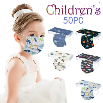 

Disposable 50PCS Non-woven Face Mask Printing Children Breathing Design Mask Disposable Mouth Mask Mascarillas Decoradas Mujer