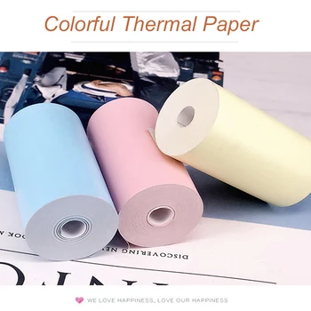 

Colorful Thermal Sticker Label Paper Roll 57* 30mm Clearly Printing For PeriPage A6 And PAPERANG P1/P2 Mini Pocket Photo Printer