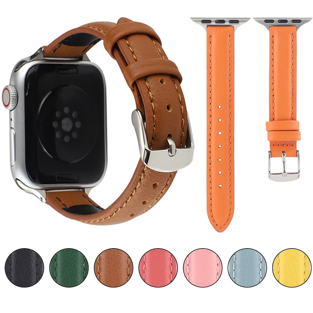 Women Thin Wrist Straps for Apple Watch 7 6 Se 41/45mm 40/44mm Band