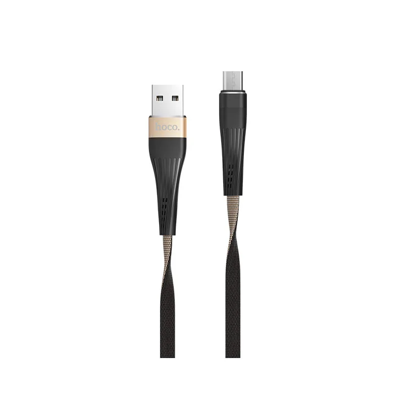 HOCO U39 24 шт./лот 1,2 м нейлоновый Прочный USB кабель для iPhone type-C кабель Micro кабель для samsung USB C провод зарядного устройства - Цвет: gold for Micro