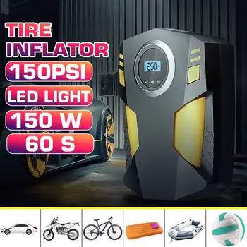 

Portable 150PSI Car Tire Inflator Digital Screen Air Compressor Pump with LED Light DC12V Pump for Car Motorcycle