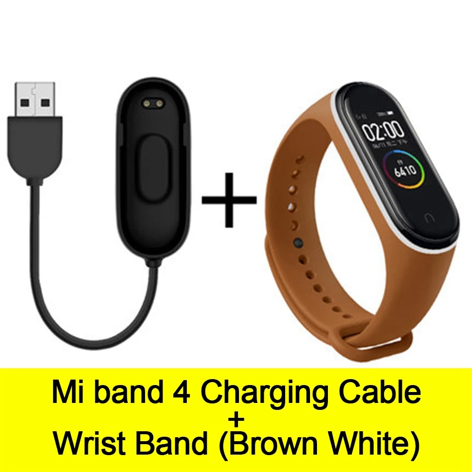 Зарядное устройство для Xiaomi mi Band 2 3 4 зарядное устройство/шнур/кабель для передачи данных Колыбель Док-кабель для зарядки mi Band 2 3 4 зарядное устройство USB ремешок браслет - Цвет: Cable-Brown White