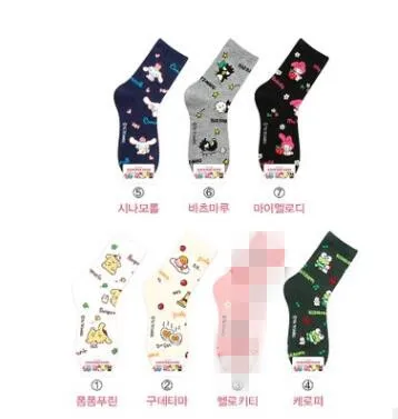 35 пар/лот harajuku корейский стиль женские носки my melody Украина Cinnamoroll skarpetki meias хлопковые BADTZ-MARU zapatos mujer