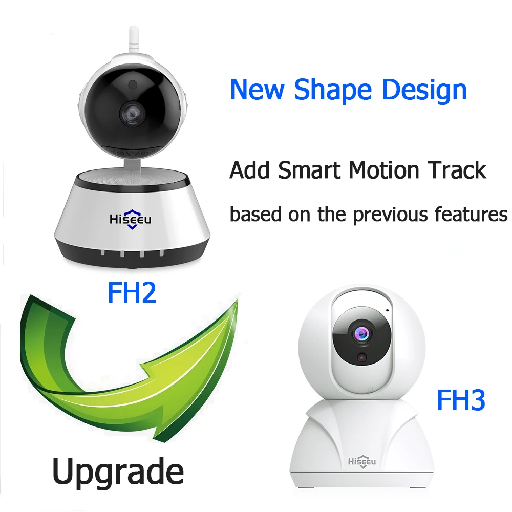 Умная камера Hiseeu FH3C 1080P Wi Fi угол обзора 360 градусов ночное видение радионяня