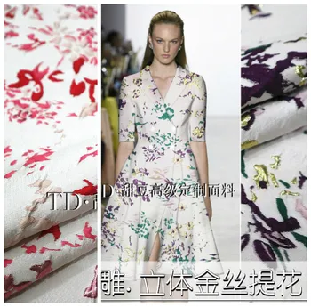 

148 cm jacquard fabric spring and autumn jacquard brocade fabric jacquard dress sub-wind jacket pants crisp brocade fabric