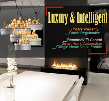 

Inno living 30 inch smart bio ethanol fireplace with wifi control