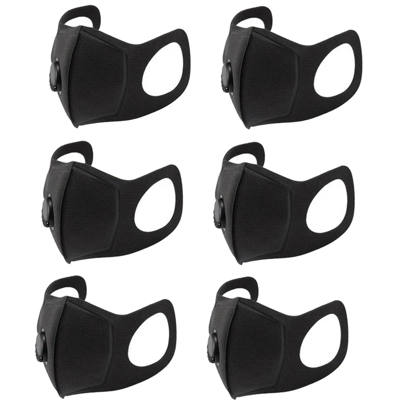 

6Pcs Face Mask Dust Mask Anti Pollution Masks PM2.5 Activated Carbon Filter Insert Can Be Washed Reusable Mouth Masks Warm