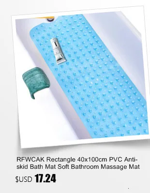 RFWCAK круглый из ПВХ Противоскользящий коврик для ванной мягкий массажный коврик для ванной комнаты присоска нескользящий коврик для ванной коврики аксессуары для душа