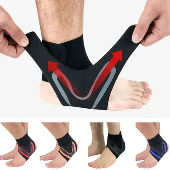1Pc Outdoor Enkel Ondersteuning Wrap Compressie Brace Met Verstelbare Elastische Veiligheid Band Sport Protector Sokken Hak Cover Voor Prev