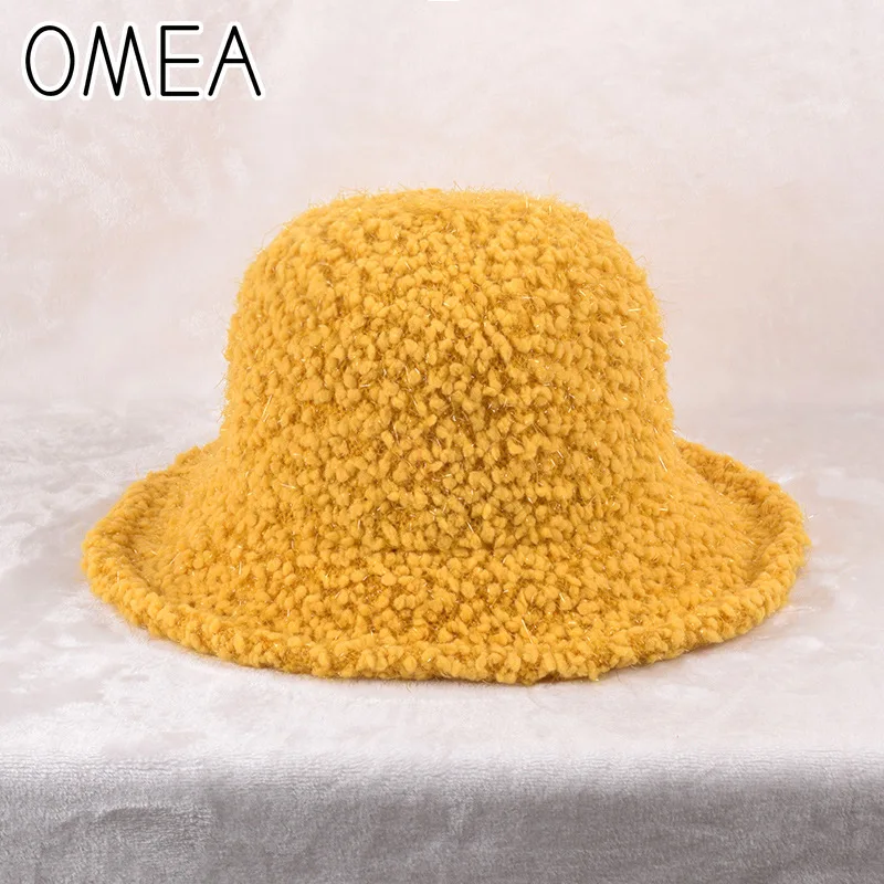 OMEA, Женская фетровая шляпа, кашемировая Панама с блестящей нитью, Панама с обжимными полями, женские трендовые одноцветные шляпы