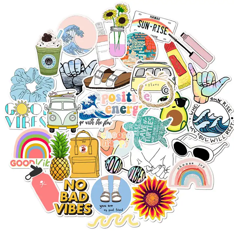35Pcs/lot Simple Girl Cute Cartoon Vsco Sticker Pack DIY for Laptop