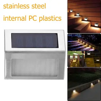 

3LED 6LED Stainless Steel Solar Garden Light Lamps for Outdoor Illuminates Stairs Paths Deck Patio LED Solar Power Street Light