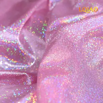 

LQIAO 5x7ft Laser Pink Iridescent Backdrop Birthday Wedding Photography Backdrops Curtain Makeup Videos Photo Background Props