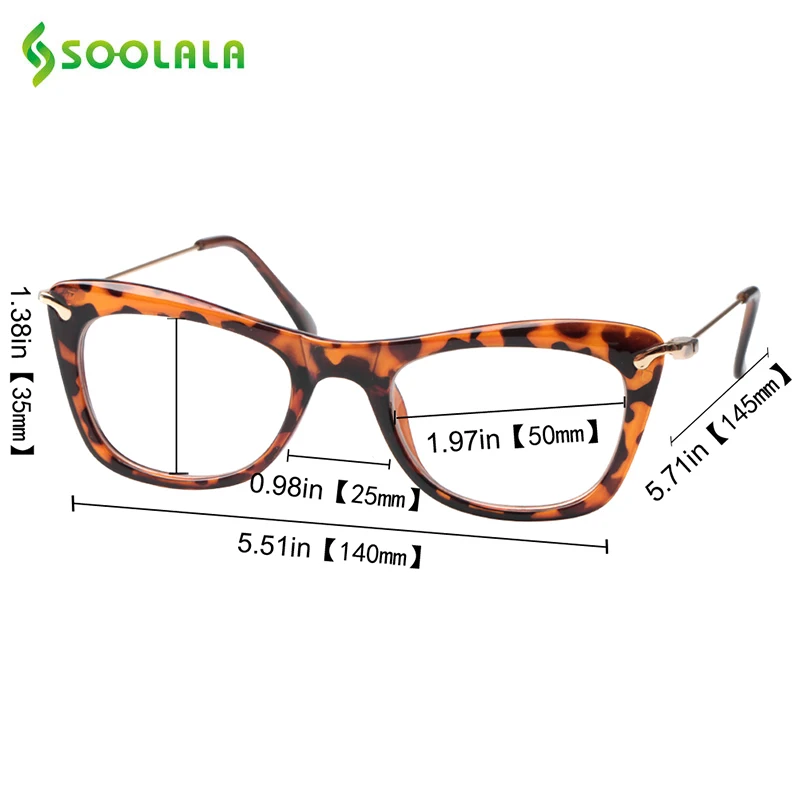 Женские очки для чтения SOOLALA кошачий глаз модные пресбиопии 0 5 75 1 25 2 4 0|Женские