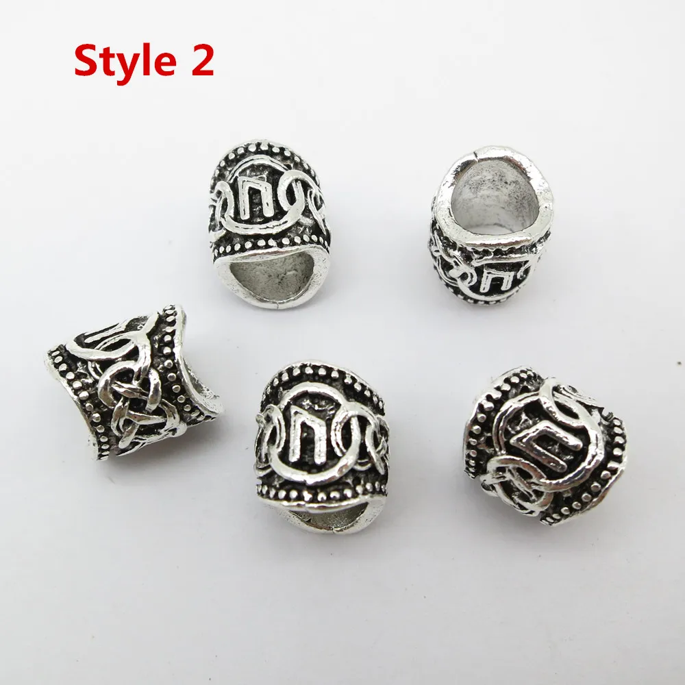 Hair Braid Accessories Viking Rune Hair Braid Dread Dreadlock Beard Beads Rings Tubes For Men Women 24pcs/5pcs