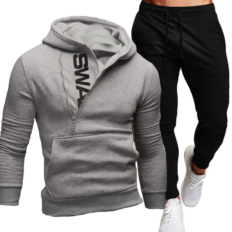 Men's Tracksuit Casual Sport Sets Zipper Hoodies Pants Two Piece Set Hooded Sportswear Fashion Sweatshirt Suit Man Clothing Men's Tracksuit Casual Sport Sets Zipper Hoodies Pants Two Piece Set Hooded Sportswear Fashion Sweatshirt Suit Man Clothing