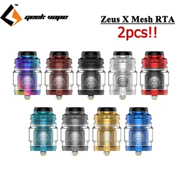 

2PCS GeekVape Zeus X Mesh RTA Tank Electronic Cigarette Atomizer Vape 4.5ml Modular Duild Deck Mesh coil Leakproof Vaporizer