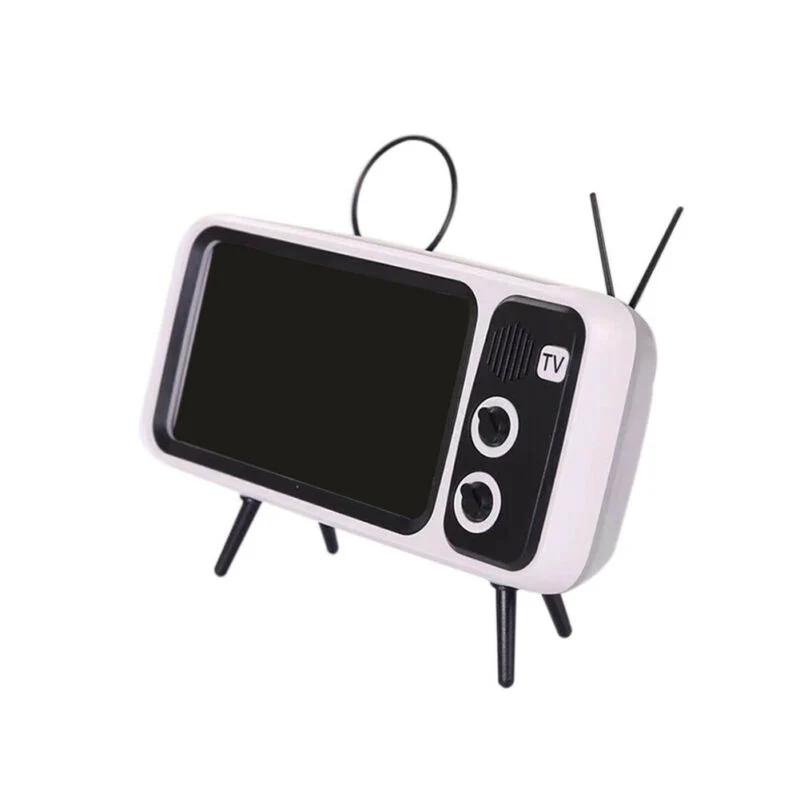 Ретро ТВ Bluetooth динамик двойной кронштейн фильмы мобильный телефон колонка с каналом Bluetooth tv Аудио электрический портативный беспроводной мини динамик