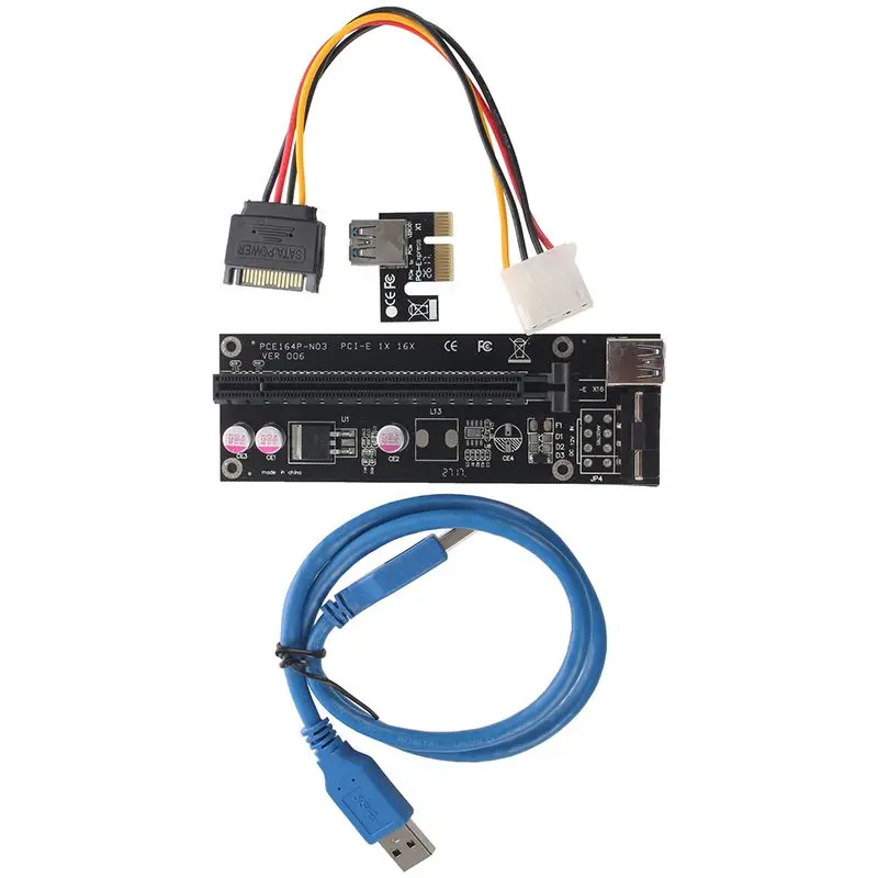 USB 3,0 PCIE Express 1x до 16x удлинитель Riser Board Card Adapter кабель для майнинга
