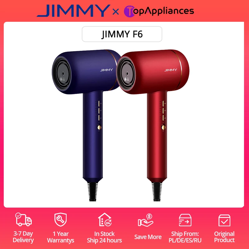Eu/ru In Stockjimmy F6 Hair Dryer 1800w Haartrockner Mit Nano