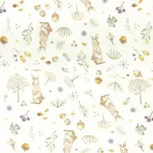 Простая хлопковая ткань с принтом маленького кролика, платье ручной работы, детская одежда, хлопок, CR-66