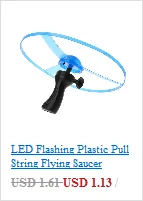 СВЕТОДИОДНЫЙ мигающий пластик тяга струна летающая тарелка игрушка с пропеллером диск вертолет