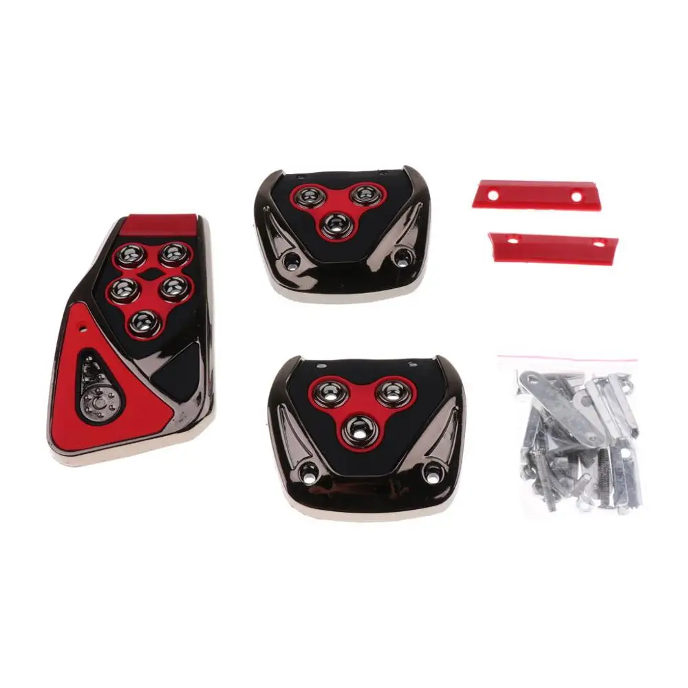 3 Pcs Car Foot Pedals Universal Non Slip Pedals Accelerator Brake