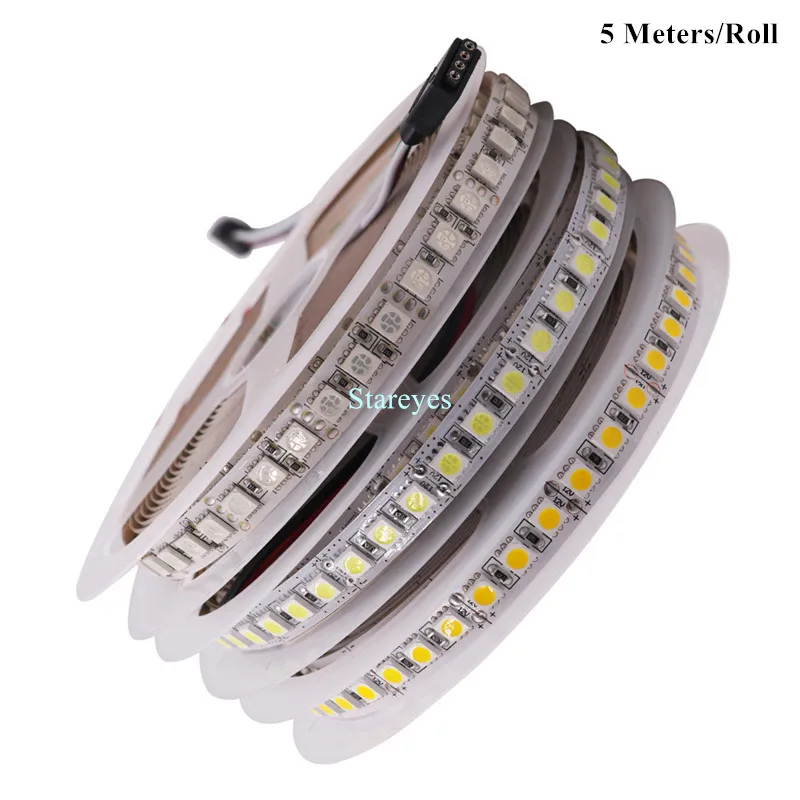 СВЕТОДИОДНАЯ лента SMD 5050 120 5 м 12 В постоянного тока 24 RGB Ледяной Синий Светодиодная