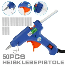

20W Mini Electric Hot Melt Glue Gun with 50Pcs Powerful Glue Sticks DIY Projects Heat Temperature Craft Home Quick Repairs Tools