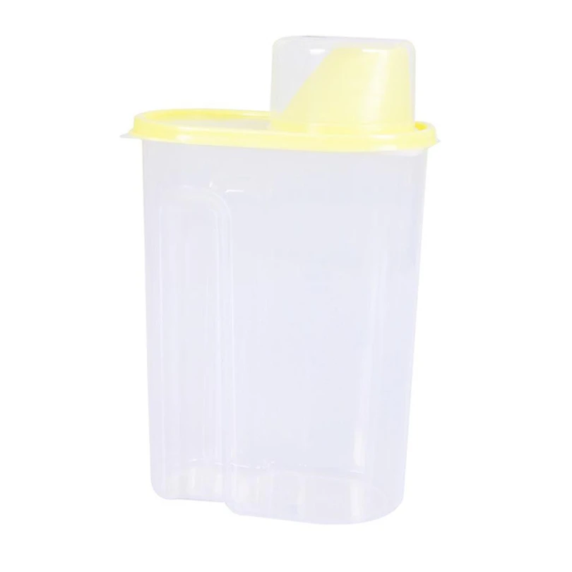 Зерновые контейнеры для хранения сухих продуктов герметичные емкости для хранения продуктов бутылка с защелкивающиеся крышки для зерновых Мука, сахар хранения риса J20 - Цвет: Цвет: желтый