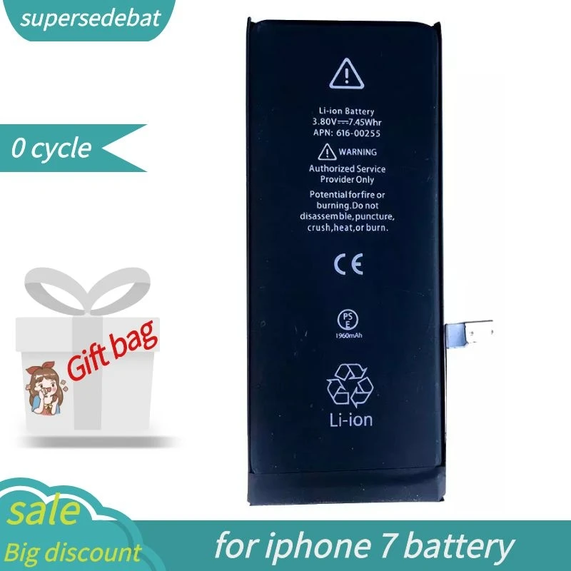 

Supersedebat for Iphone 7 Battery Bateria Litio for Iphone 7 Battery Pack on Aifeng 7 Accumulator By Telephone Batterie Lithium