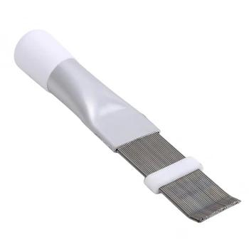 

Silver Stainless Steel Fin Comb Air Conditioning Fin Condenser Comb Refrigeration Repair Tool Rocker Cleaning Brush