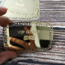 На заказ, золотые металлические зеркальные карты из нержавеющей стали, dhl