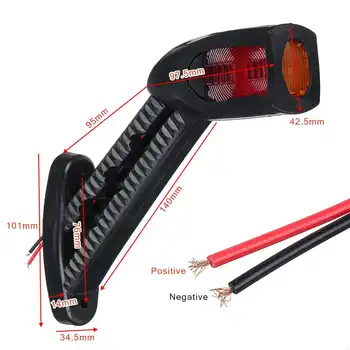 

Replacement Side Marker Light Accessories Waterproof 12-24V Trailer Auto