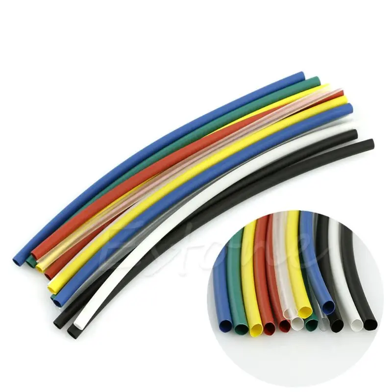 70 шт ассортимент 2:1 термоусадочные трубки обмотки провода кабель 5 размер