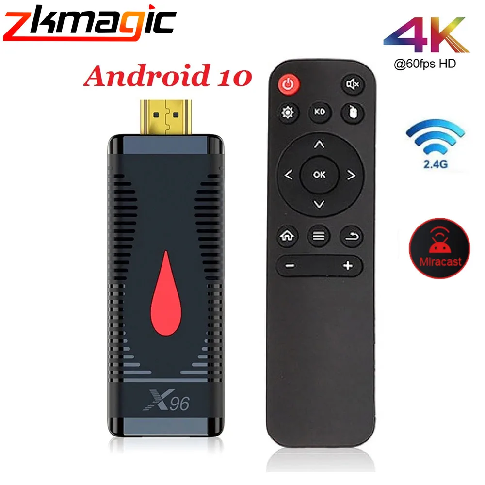 Андроид 10 TV Stick X96 S400 Allwinner H313 Quad Core 2 Гб оперативной памяти 16 встроенной смарт приставка для ТВ 4K 60fps H.265 4G Wi Fi