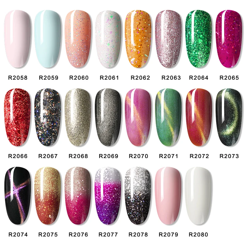 ROSALIND Gel Polish Semi Permanent Gel Nail Polish For Nails Art 89 Color Pure Varnish Soak off Base Top UV LED Hybrid Nail Gel 3