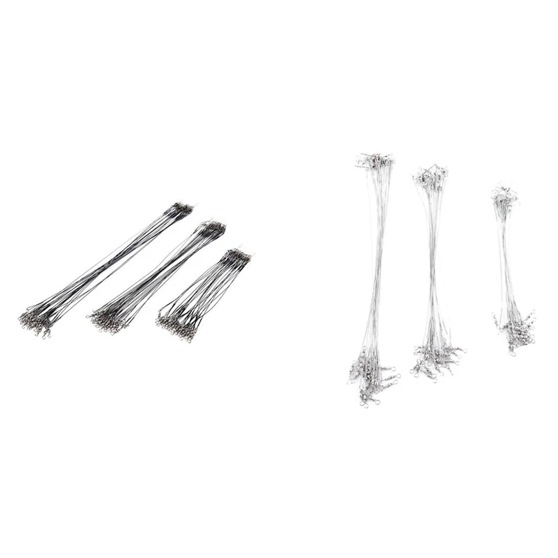 NEW-60Pcs 15/20/25 см Проволока из нержавеющей стали лидер рыболовный поводок поворотный