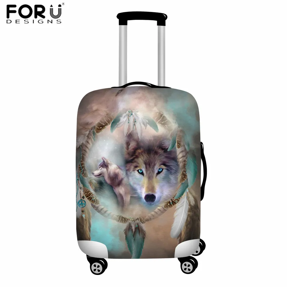 

FORUDESIGNS Thicker Luggage Protective Cover,Wolf Suitcase Case Travel Accessorie, Elastic Baggage Case Cover,Apply to 18-32inch