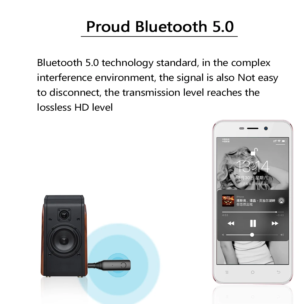 Wireless Bluetooth 5 0 Car Kit Mini 3 5mm Jack AUX Handsfree Stereo Music Audio Receiver Adapter for Car Headphone Speaker