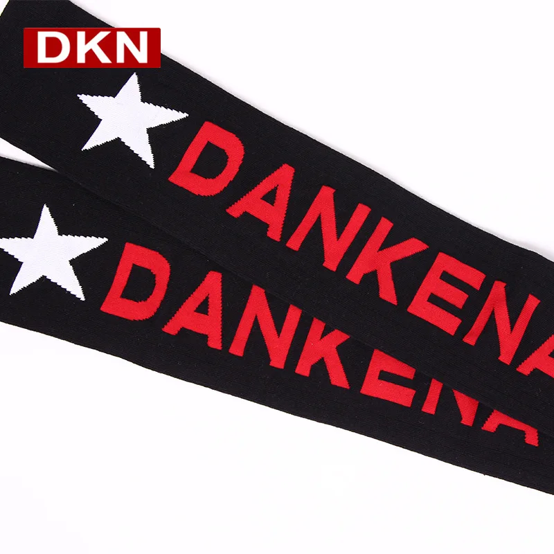 Dankena Lettered Star Stripes Knee Socks Japanese-style Students Street Skateboard Popular Brand Western Style Stockings Women's