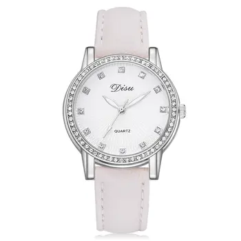 

Fashion Women Quartz Watch Ladies Dress Watch Leather Strp Girls Party Wedding Rhinestone Decoration Watch montre femme 2018